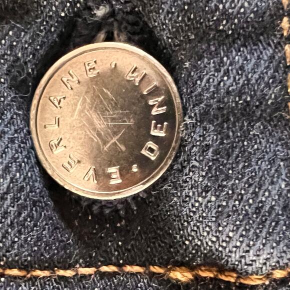 Everlane Straight Leg Jeans Dark Wash Organic Cotton Denim Womens 34x28 - Picture 9 of 9